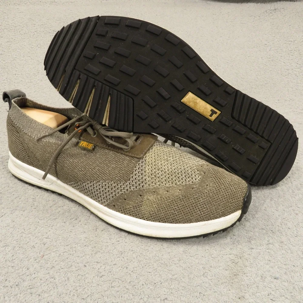 TRUE Linkswear All Day True Knit Golf Shoes Mens 13 Brown Green Spikeless